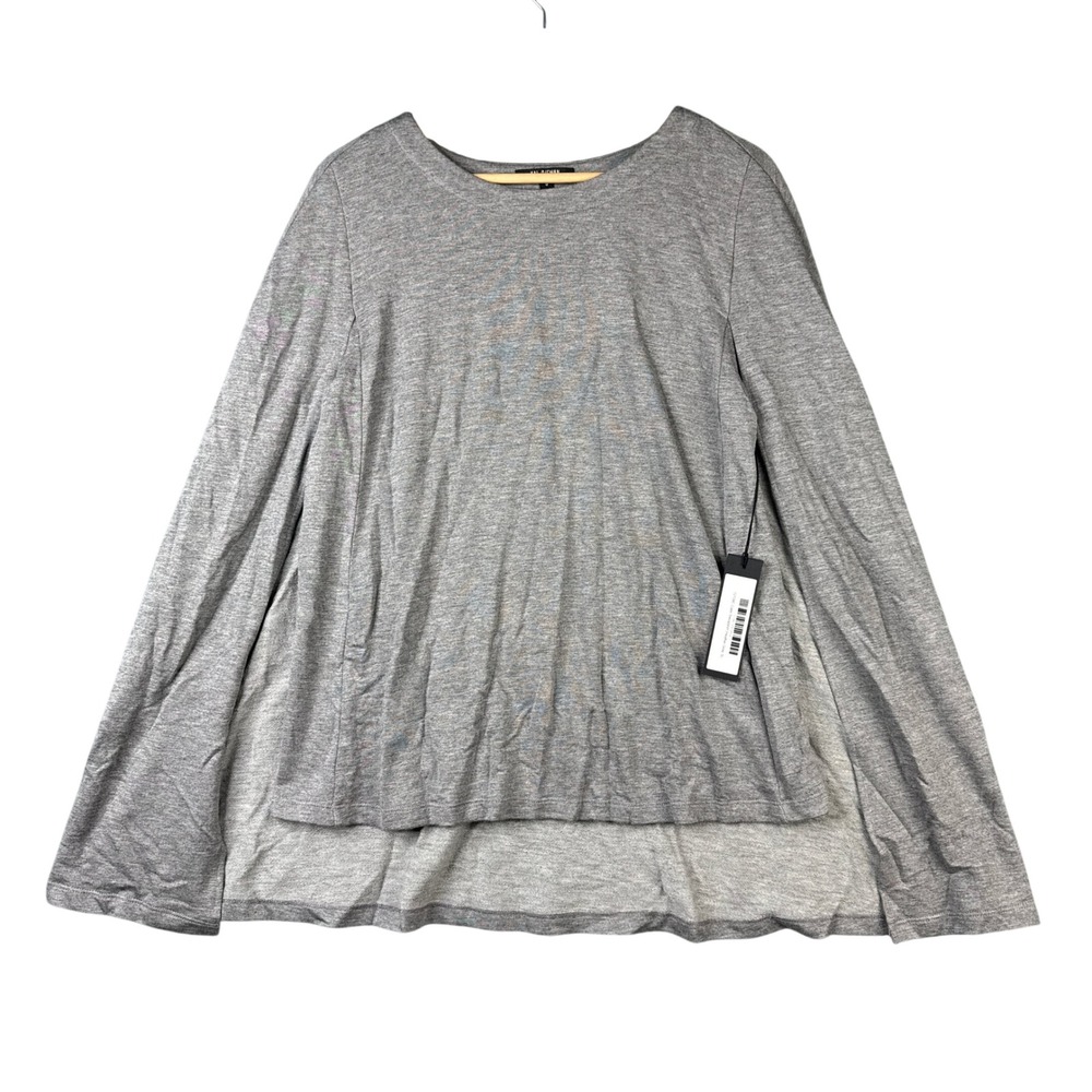 Kal Rieman Cape Sweatshirt Heather Grey Italian Fabric Bamboo Cotton Blend S